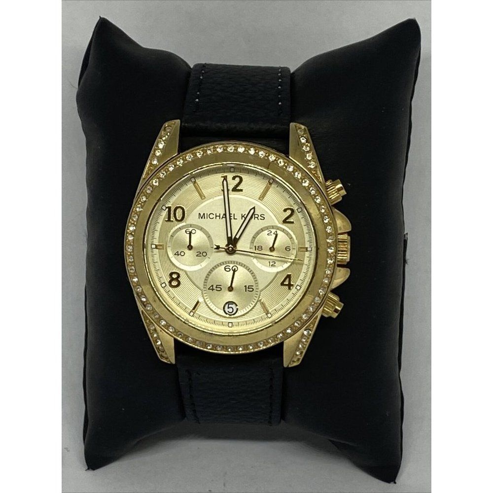 Michael Kors MK5166 Women's Black Leather Analog D